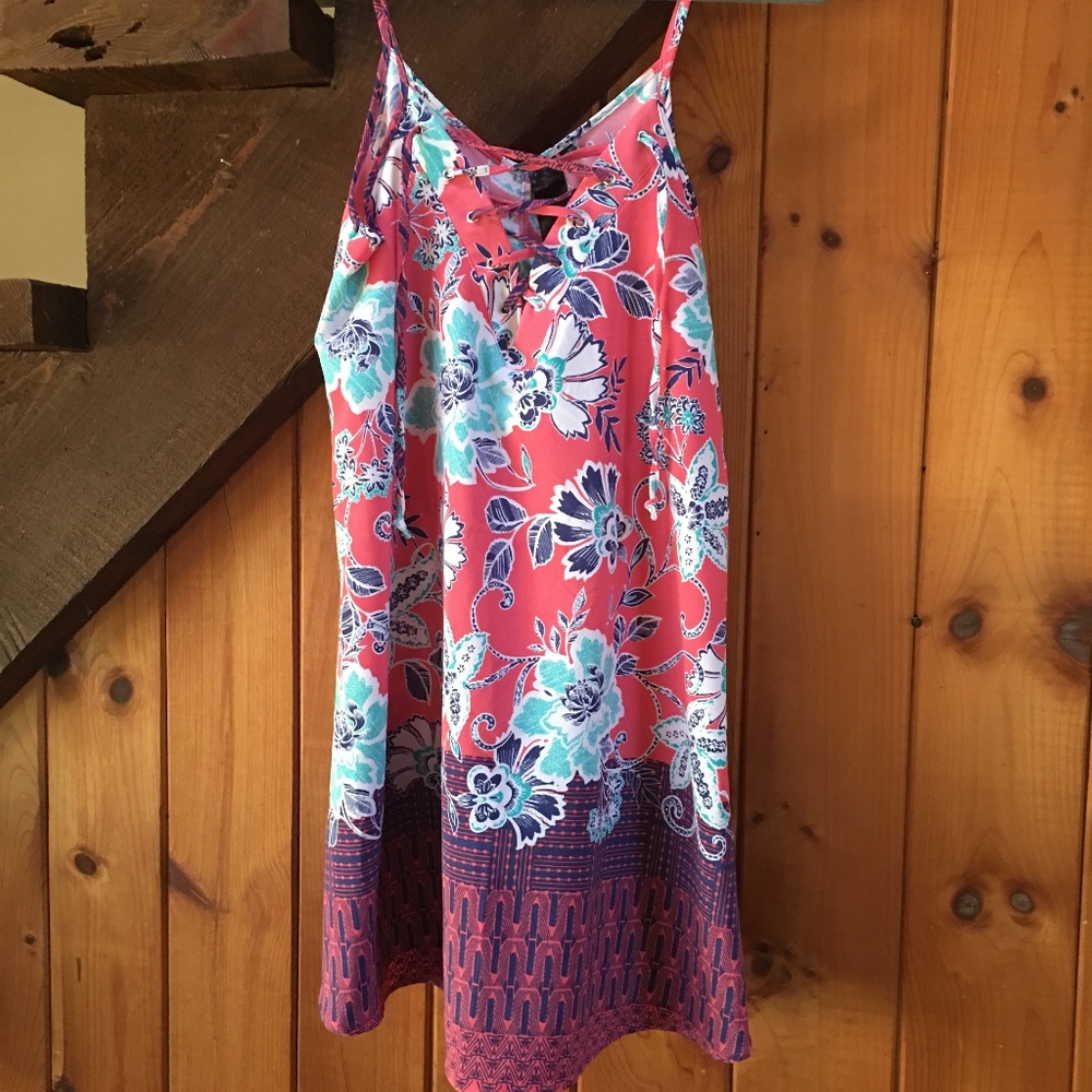Cover up/Dress with lace up front-SIZE S